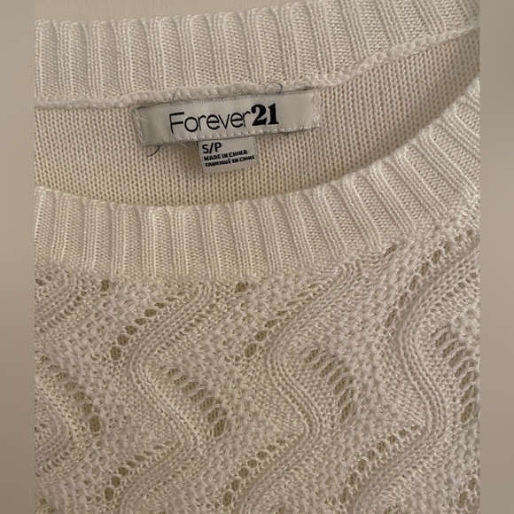 Forever 21 Cream Knit Top - Picture 2 of 3